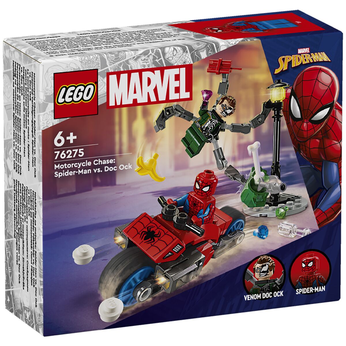 ▷ LEGO: Погоня на мотоцикле: Человек-паук против Дока Ока Marvel 76275 —  купить в Алматы недорого